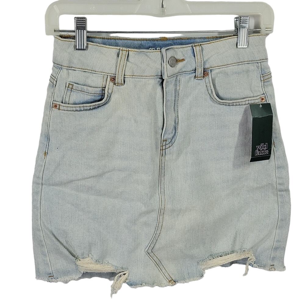 Wild Fable Women's Denim Mini Skirt, Sz 0, NWT